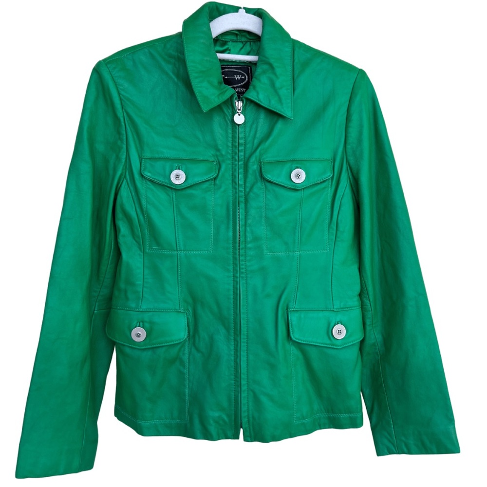 Tannery West | Green Leather Jacket